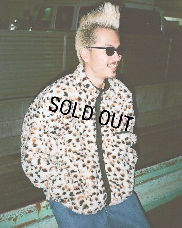 WACKO MARIA/REVERSIBLE LEOPARD BOA FLEECE JACKET（WHITE