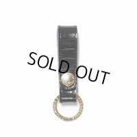WACKO MARIA/EMBOSS LEATHER KEY HOLDER（CROCODILE）（BLACK/GOLD）［レザーキーホルダー-24秋冬］