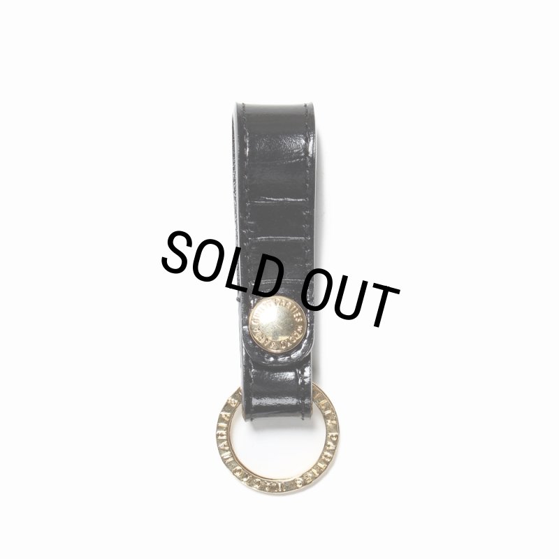 WACKO MARIA/EMBOSS LEATHER KEY HOLDER（CROCODILE）（BLACK