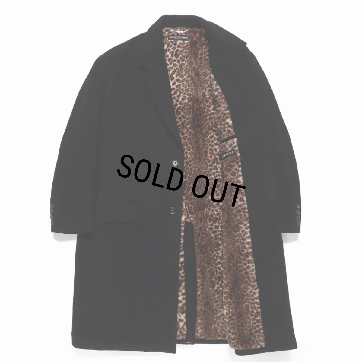 画像2: WACKO MARIA/CHESTERFIELD COAT（BLACK）［チェスターフィールドコート-24秋冬］ (2)