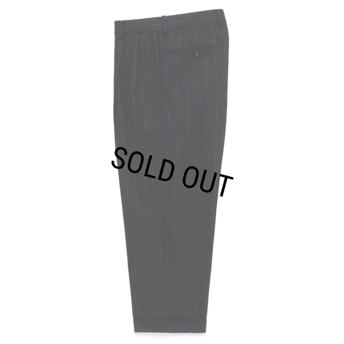 画像1: WACKO MARIA/DORMEUIL / DOUBLE PLEATED TROUSERS（BLACK）［ツータックスラックス-24秋冬］ (1)