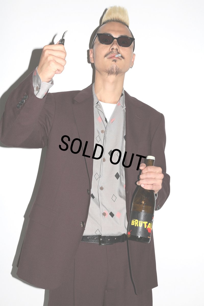 画像5: WACKO MARIA/DORMEUIL / DOUBLE PLEATED TROUSERS（DARK PURPLE）［ツータックスラックス-24秋冬］ (5)