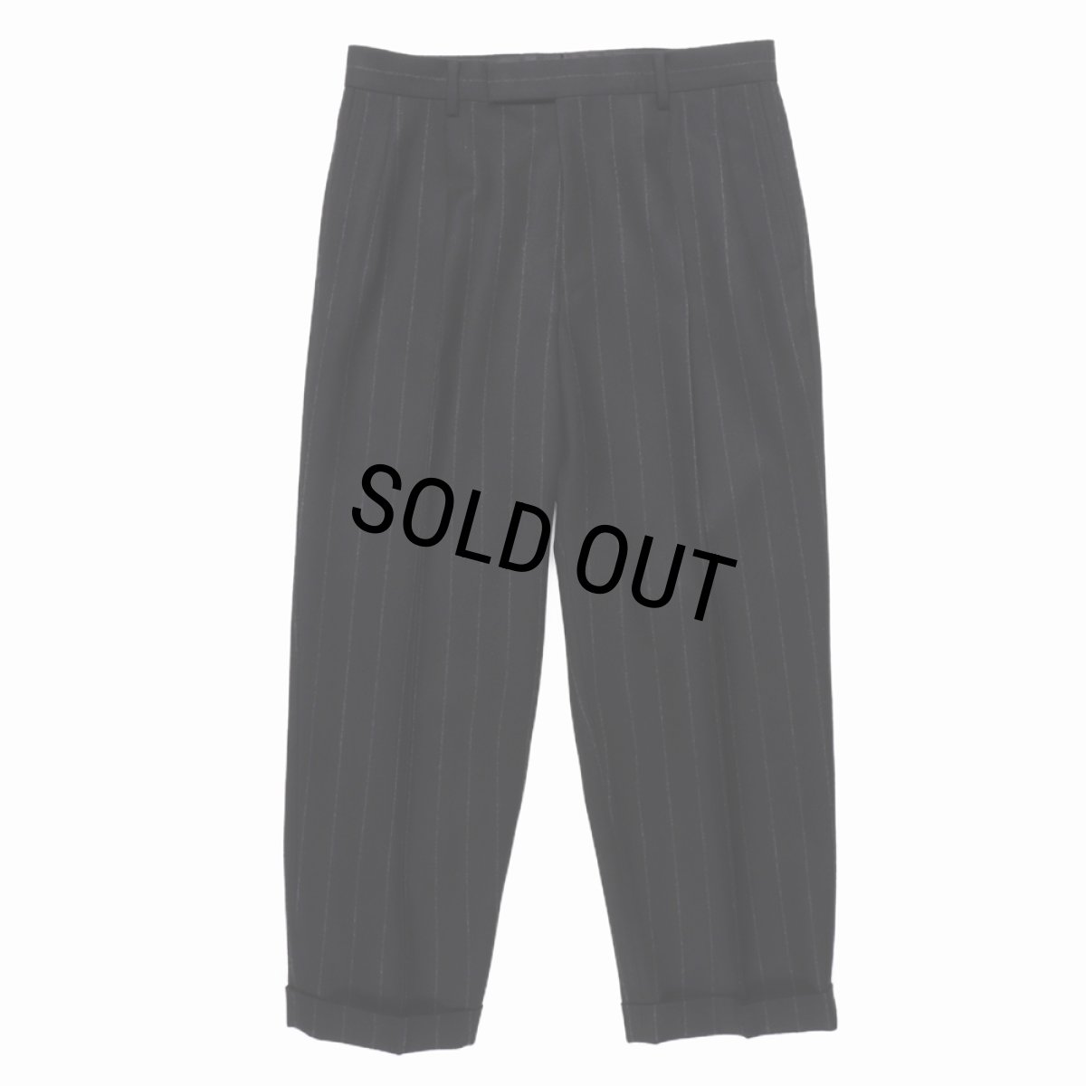 画像2: WACKO MARIA/DORMEUIL / DOUBLE PLEATED TROUSERS（BLACK）［ツータックスラックス-24秋冬］ (2)