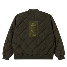 画像1: BlackEyePatch/HWC LABEL EMBROIDERED QUILTED JACKET(OLIVE) (1)