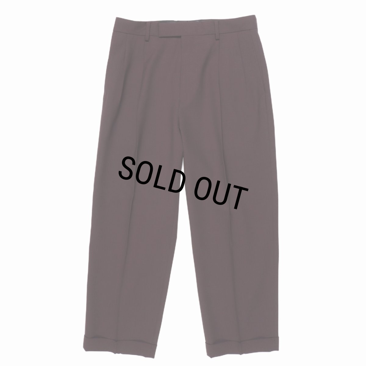 画像2: WACKO MARIA/DORMEUIL / DOUBLE PLEATED TROUSERS（DARK PURPLE）［ツータックスラックス-24秋冬］ (2)