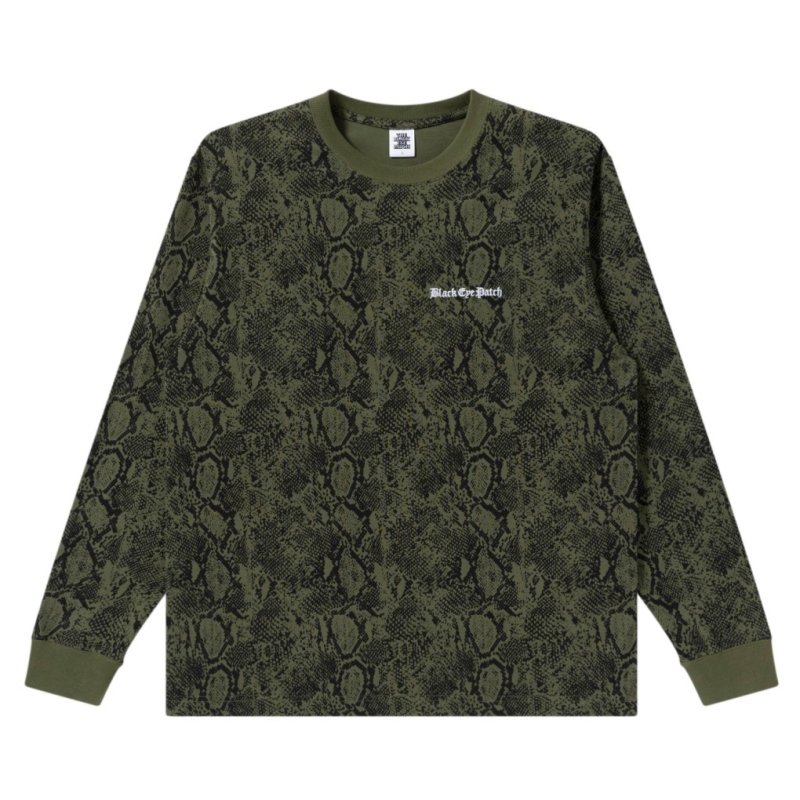 画像1: BlackEyePatch/OE LOGO PYTHON L/S TEE(OLIVE)