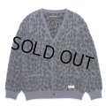 WACKO MARIA/LEOPARD HEAVY MOHAIR KNIT CARDIGAN（PURPLE）［レオパードヘビーモヘアカーディガン-24秋冬］