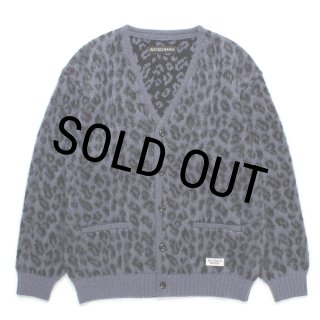 WACKO MARIA ヘビーモヘアカーディガン WACKO MARIA/LEOPARD HEAVY MOHAIR KNIT CARDIGAN（PURPLE