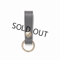 WACKO MARIA/EMBOSS LEATHER KEY HOLDER（LIZARD）（BLACK/GOLD）［レザーキーホルダー-24秋冬］