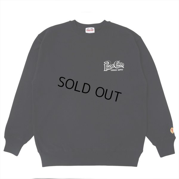 画像2: PORKCHOP/SQUARE LOGO SWEAT（BLACK）［クルーネックスウェット-24秋冬］