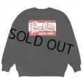 PORKCHOP/SQUARE LOGO SWEAT（BLACK）［クルーネックスウェット-24秋冬］