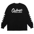 画像1: CHALLENGER/L/S CHECKER TEE（BLACK）［プリント長袖T-25春夏］ (1)