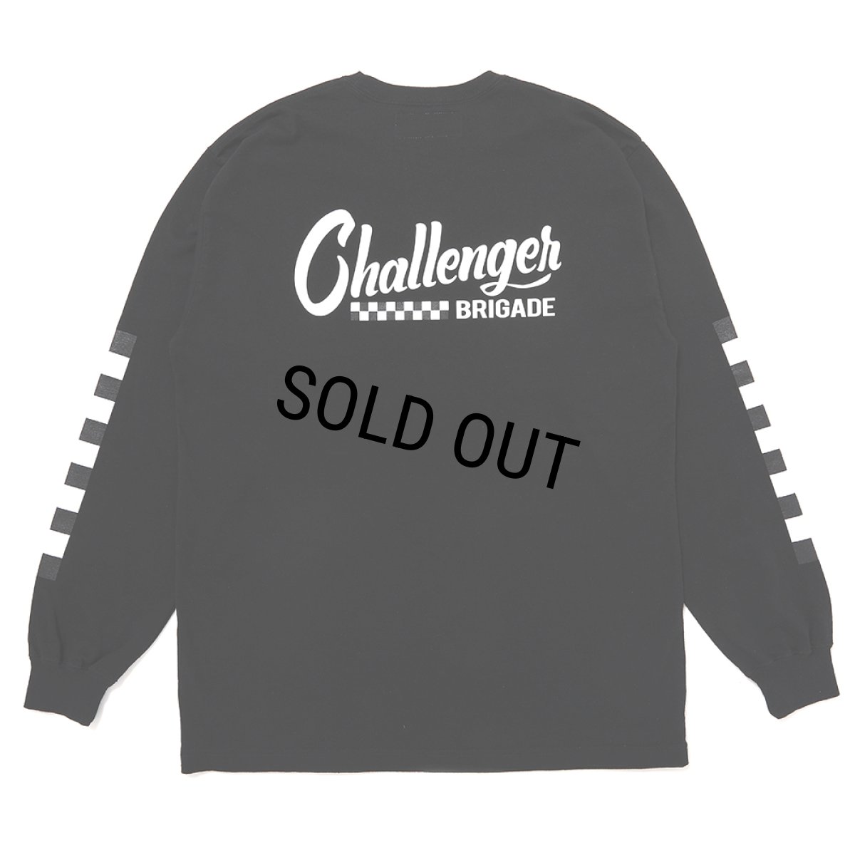 画像1: CHALLENGER/L/S CHECKER TEE（BLACK）［プリント長袖T-25春夏］ (1)