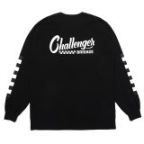 CHALLENGER/L/S CHECKER TEE（BLACK）［プリント長袖T-25春夏］
