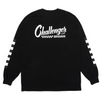 CHALLENGER/L/S CHECKER TEE（BLACK）［プリント長袖T-25春夏］