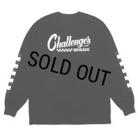 CHALLENGER/L/S CHECKER TEE（BLACK）［プリント長袖T-25春夏］