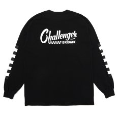 画像1: CHALLENGER/L/S CHECKER TEE（BLACK）［プリント長袖T-25春夏］ (1)