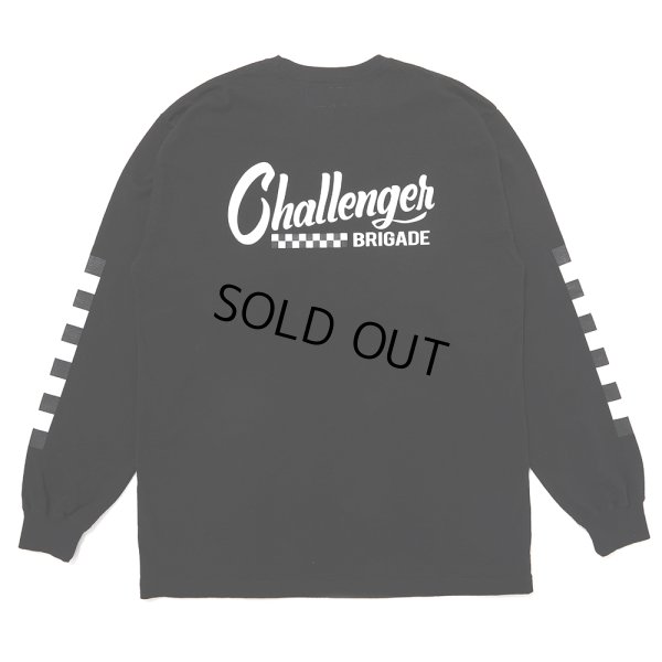 画像1: CHALLENGER/L/S CHECKER TEE（BLACK）［プリント長袖T-25春夏］