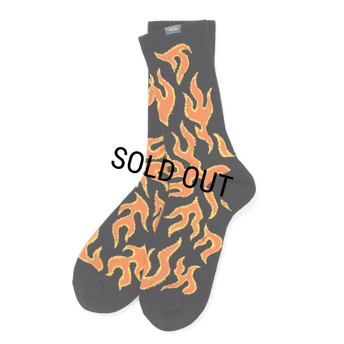 画像1: CHALLENGER/FIRE SOCKS（ORANGE/BLACK）［ファイヤーソックス-25春夏］ (1)
