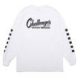 画像1: CHALLENGER/L/S CHECKER TEE（WHITE）［プリント長袖T-25春夏］ (1)