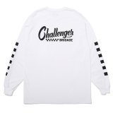 CHALLENGER/L/S CHECKER TEE（WHITE）［プリント長袖T-25春夏］