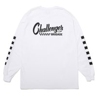 CHALLENGER/L/S CHECKER TEE（WHITE）［プリント長袖T-25春夏］
