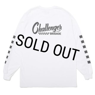 CHALLENGER/L/S CHECKER TEE（WHITE）［プリント長袖T-25春夏］ - JONAS