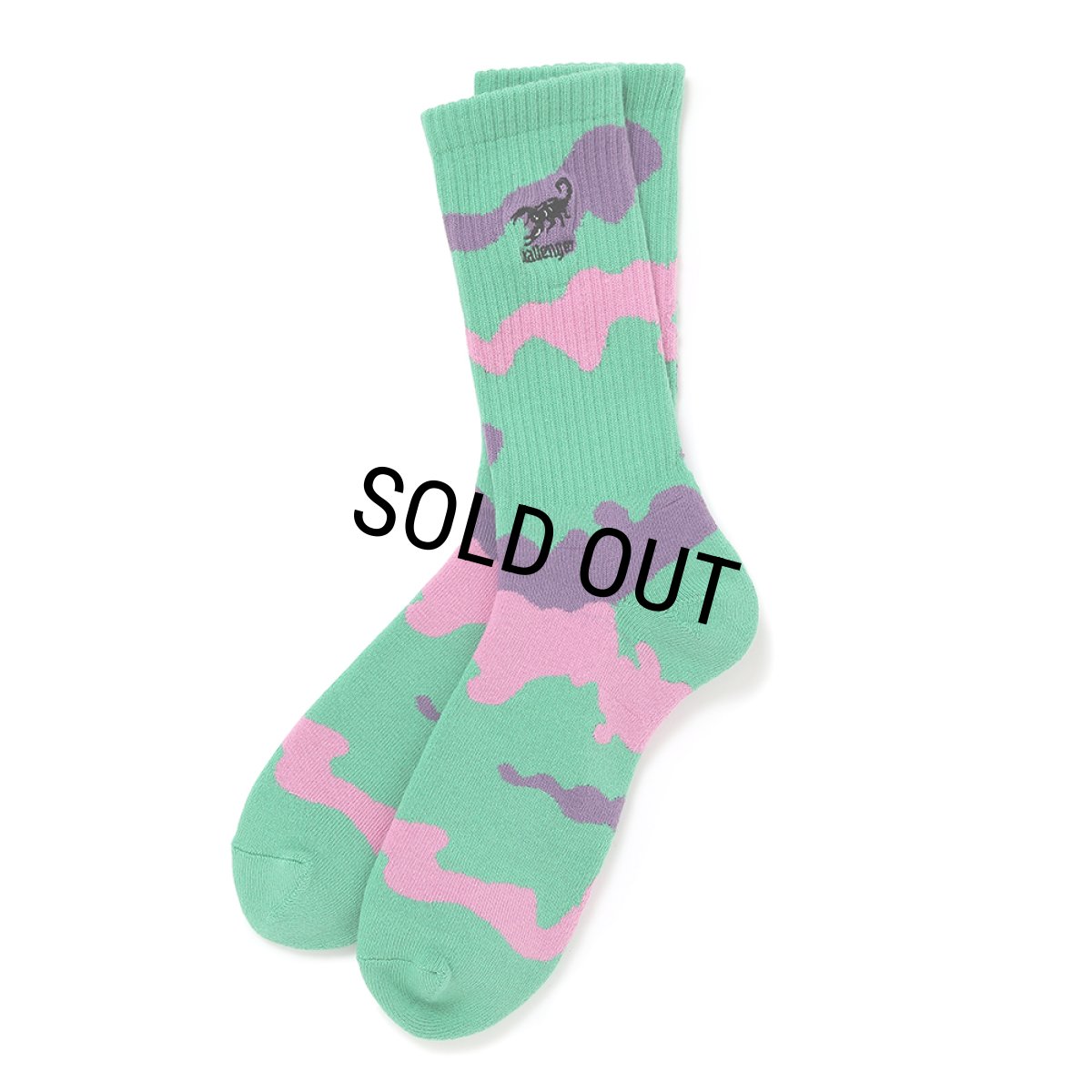 画像1: CHALLENGER/CAMO SOCKS（MINT CAMO）［カモソックス-25春夏］ (1)
