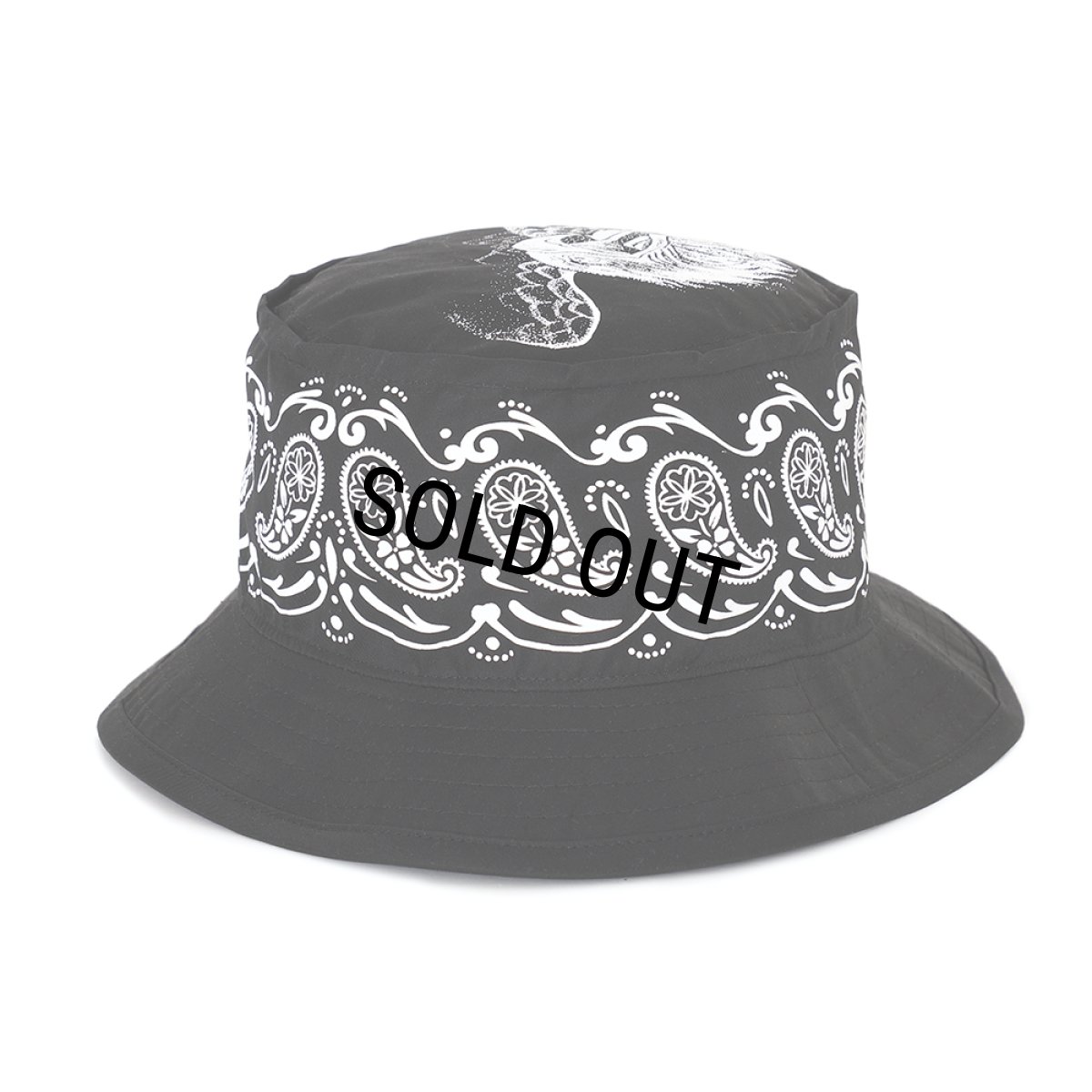 画像1: CHALLENGER/BANDANA HAT（BLACK）［バンダナハット-25春夏］ (1)