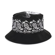 画像1: CHALLENGER/BANDANA HAT（BLACK）［バンダナハット-25春夏］ (1)