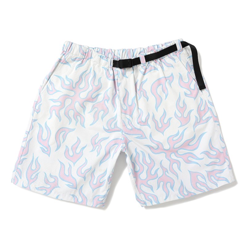 画像1: CHALLENGER/FIRE SHORTS（LT PINK/WHITE）［ファイヤーショーツ-25春夏］