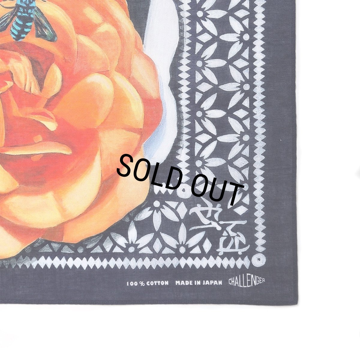 画像2: CHALLENGER/FLOWER BANDANA（NAVY）［フラワーバンダナ-25春夏］ (2)