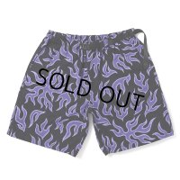CHALLENGER/FIRE SHORTS（PURPLE/BLACK）［ファイヤーショーツ-25春夏］