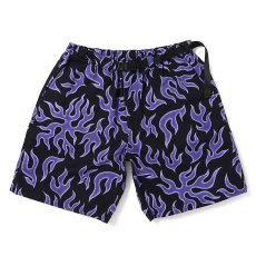 画像1: CHALLENGER/FIRE SHORTS（PURPLE/BLACK）［ファイヤーショーツ-25春夏］ (1)
