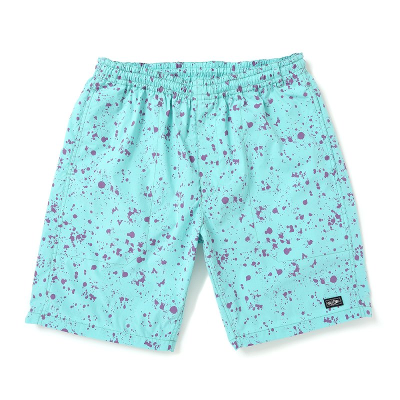 画像1: CHALLENGER/SPLATTER MARINE SHORTS（MINT）［スプラッターマリンショーツ-25春夏］