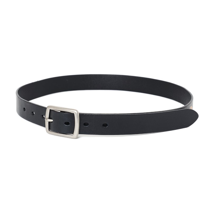 画像1: CHALLENGER/FIRE LEATHER BELT（BLACK）［ファイヤーレザーベルト-25春夏］