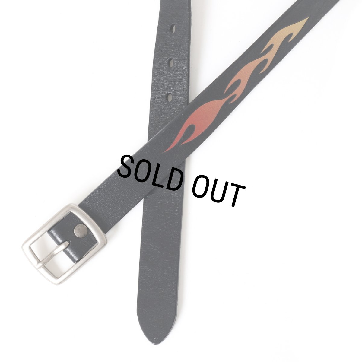 画像6: CHALLENGER/FIRE LEATHER BELT（BLACK）［ファイヤーレザーベルト-25春夏］ (6)