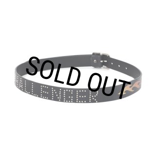CHALLENGER/FIRE LEATHER BELT（BLACK）［ファイヤーレザーベルト-25春