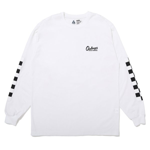 画像2: CHALLENGER/L/S CHECKER TEE（WHITE）［プリント長袖T-25春夏］