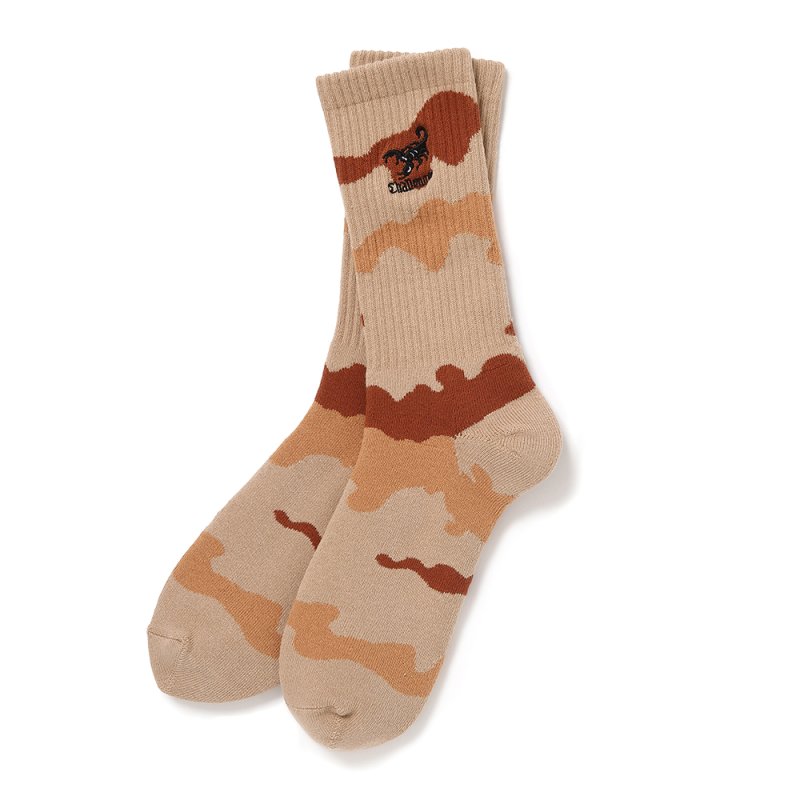 画像1: CHALLENGER/CAMO SOCKS（BEIGE CAMO）［カモソックス-25春夏］