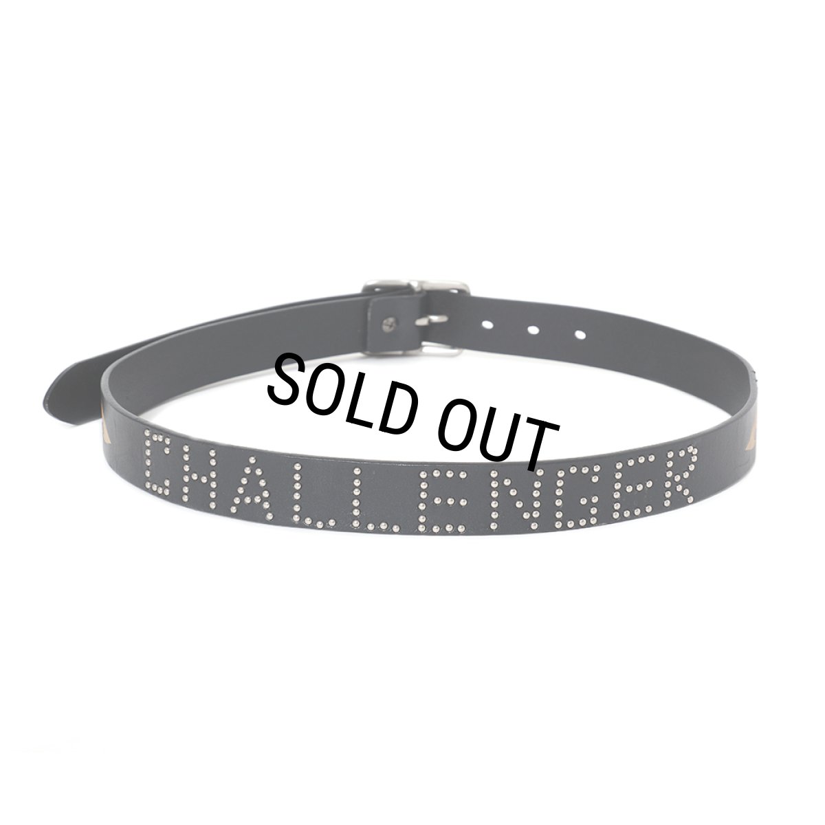 画像2: CHALLENGER/FIRE LEATHER BELT（BLACK）［ファイヤーレザーベルト-25春夏］ (2)
