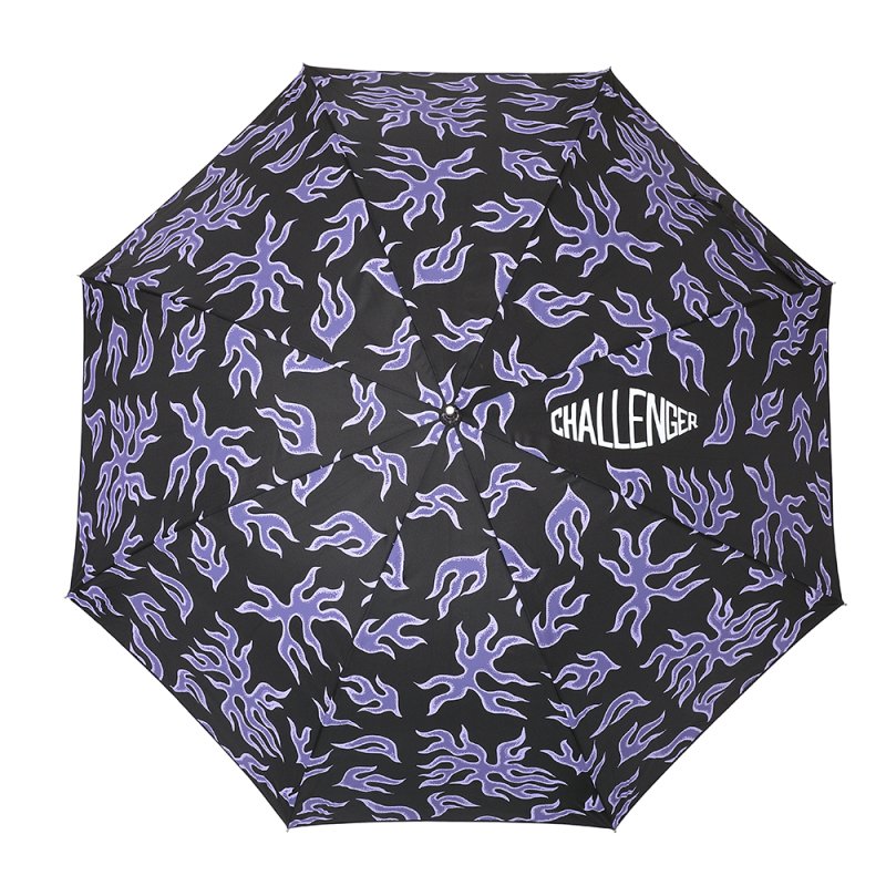 画像2: CHALLENGER/FIRE UMBRELLA（BLACK/PURPLE）［ファイヤーアンブレラ-25春夏］