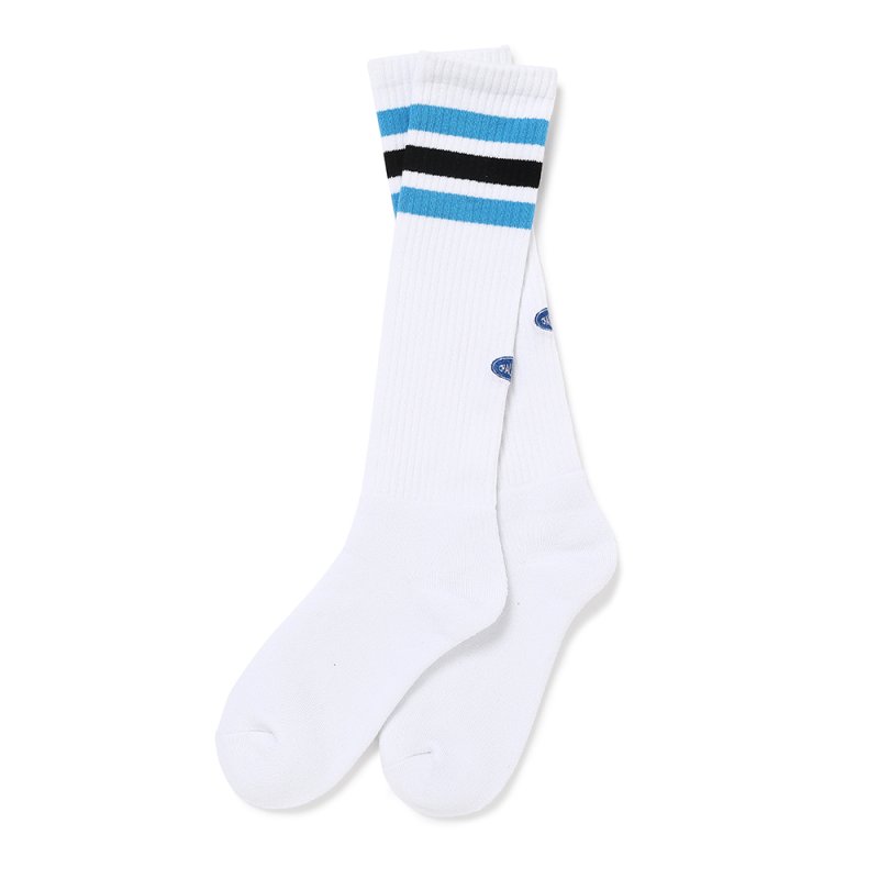画像1: CHALLENGER/LINE SOCKS（WHITE）［ラインソックス-25春夏］