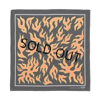 CHALLENGER/FIRE BANDANA（BLACK）［ファイヤーバンダナ-25春夏］