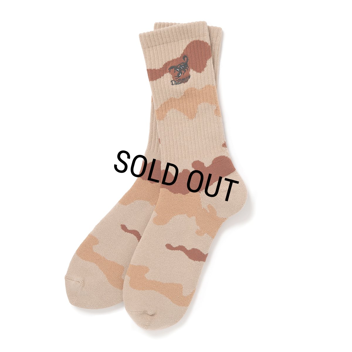画像1: CHALLENGER/CAMO SOCKS（BEIGE CAMO）［カモソックス-25春夏］ (1)