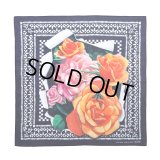 CHALLENGER/FLOWER BANDANA（NAVY）［フラワーバンダナ-25春夏］