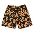 画像1: CHALLENGER/FIRE SHORTS（ORANGE/BLACK）［ファイヤーショーツ-25春夏］ (1)