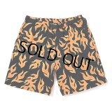 CHALLENGER/FIRE SHORTS（ORANGE/BLACK）［ファイヤーショーツ-25春夏］