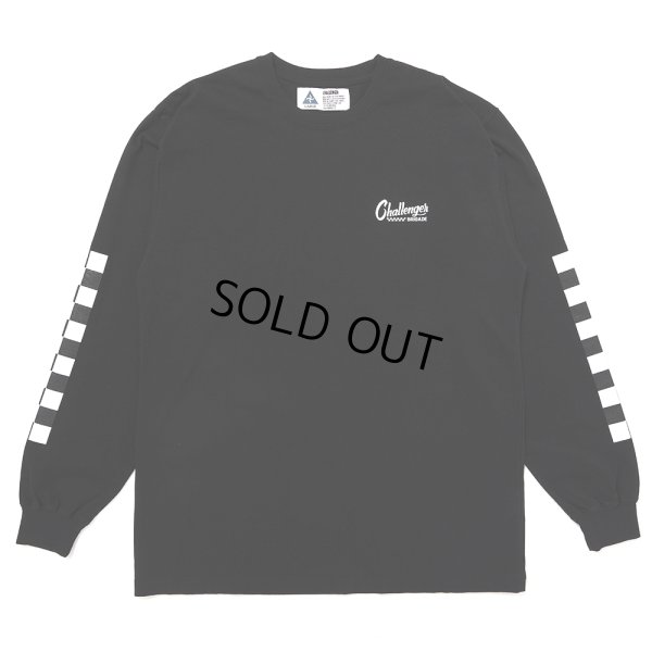 画像2: CHALLENGER/L/S CHECKER TEE（BLACK）［プリント長袖T-25春夏］