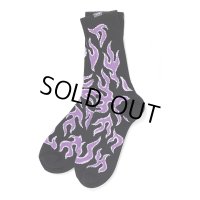 CHALLENGER/FIRE SOCKS（PURPLE/BLACK）［ファイヤーソックス-25春夏］
